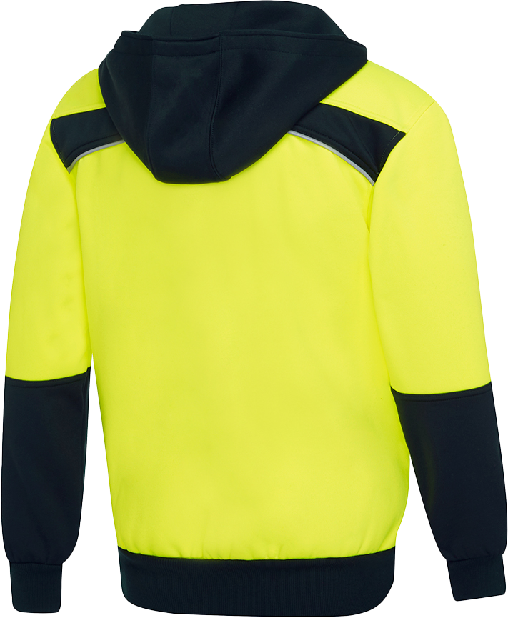 Spliced Hi Vis Hoodies - Lime/Navy