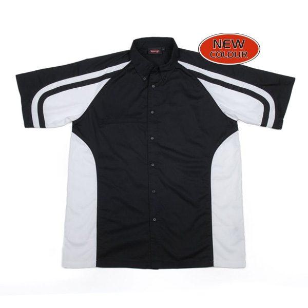 Le Mans Pit Crew Shirt - Black/White/Black Piping