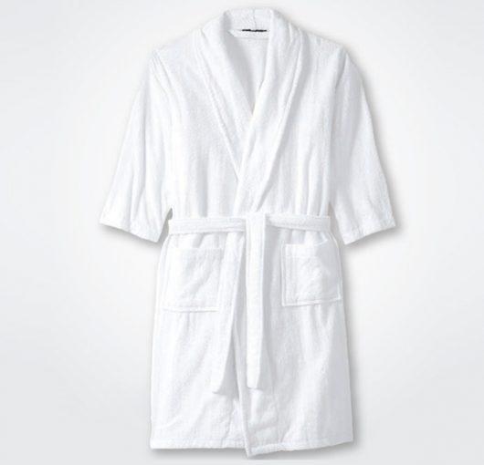 Luxury Bathrobe (One Size Fit All) - White