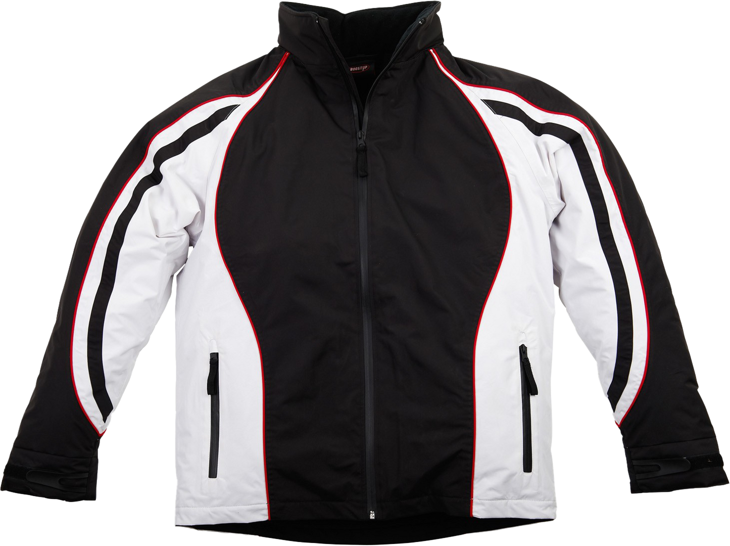 Daytona Jacket - Black/Dark Grey/Red Piping