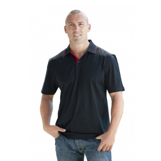 Platinum Polo Shirt - Black/Red