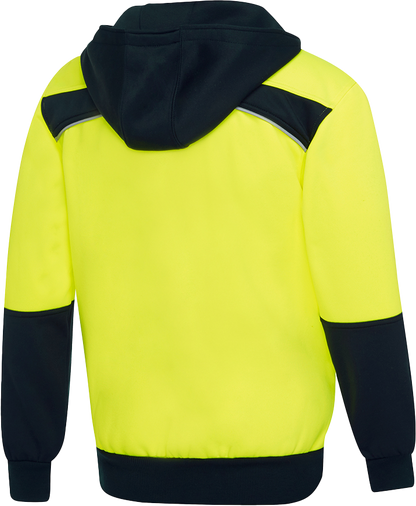 Spliced Hi Vis Hoodies - Lime/Navy
