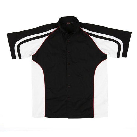 Le Mans Pit Crew Shirt - Black/White/Red Piping