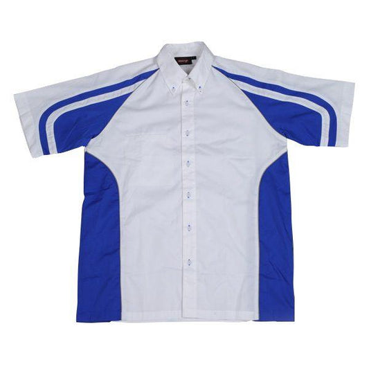 Le Mans Pit Crew Shirt - White/Royal Blue