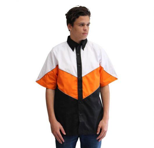 Victory Pit Crew Shirt - Black/White/Orange